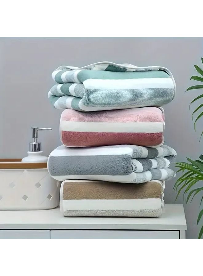 Gray 2 Piece Set Quick Dry Absorbent Bath And Hand Towels For Bathroom Beach Spa - Image 4
